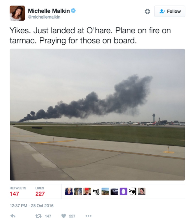 Illustration for article titled Plane Catches Fire at O'Hare on Fire Drill Day